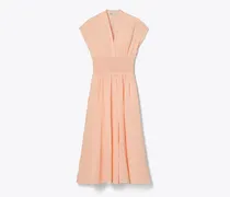 Damen Leinenkleid mit V-Ausschnitt