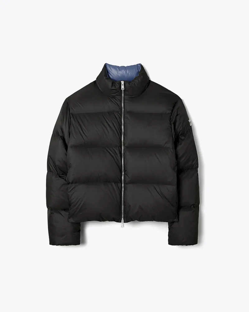 Tory Burch Damen Klassische Daunensteppjacke in Schwarz Black
