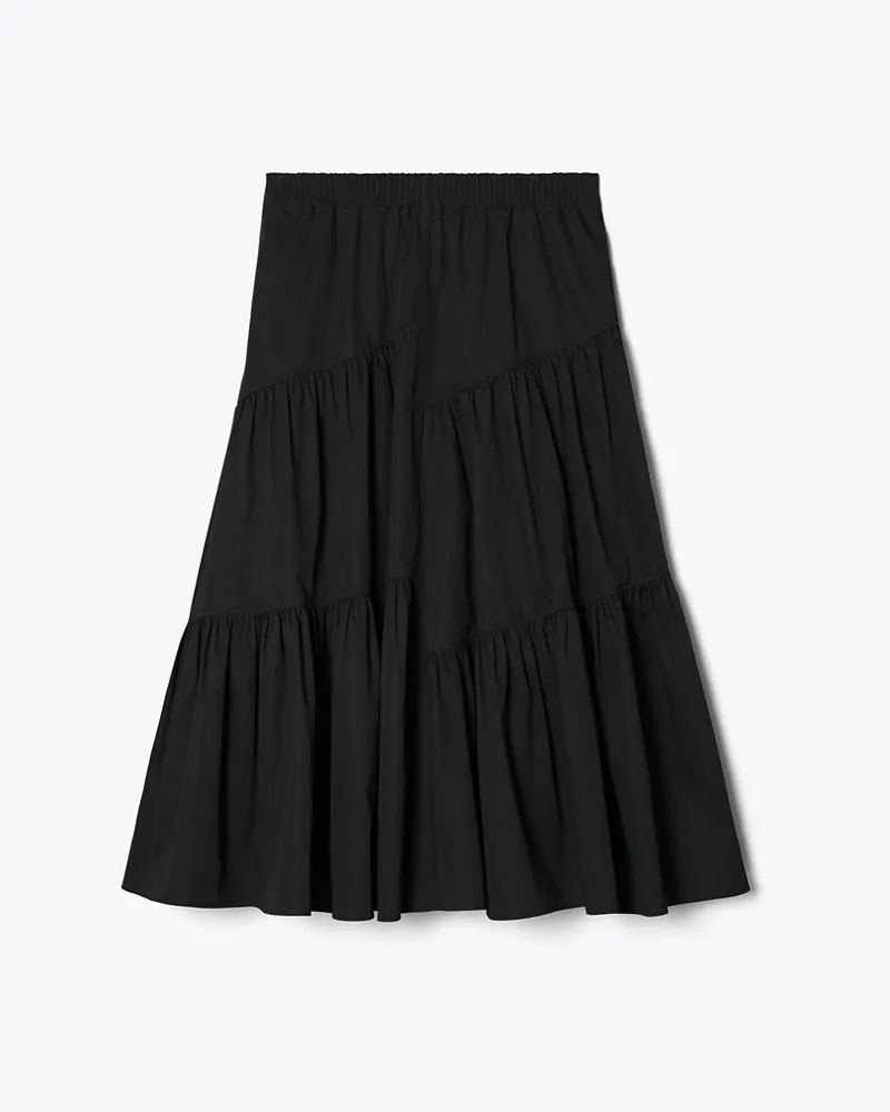 Tory Burch Damen Baumwollrock Black