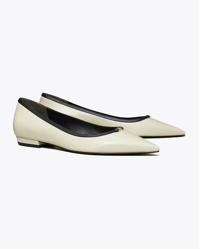 Tory Burch Damen Double T Buckle Flat Light