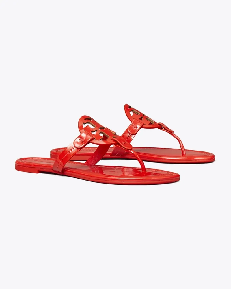 Tory Burch Damen Miller Sandale aus Lackleder Blazing