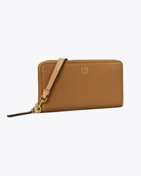 Tory Burch Robinson Pebbled Zip Continental Wallet Tiger's