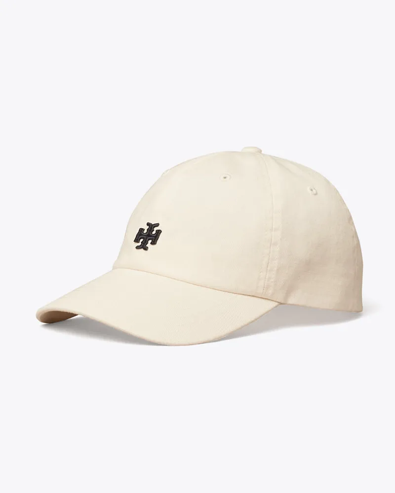 Tory Burch Logo Cap Ivory