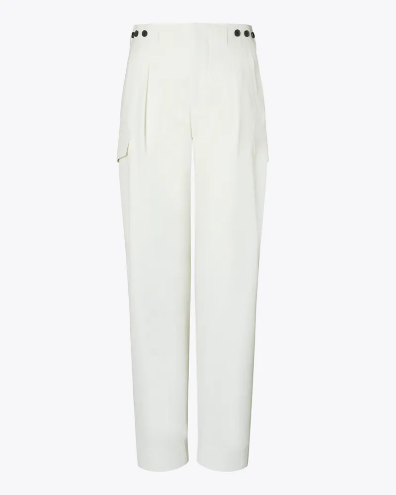 Tory Burch Damen Wollhose White
