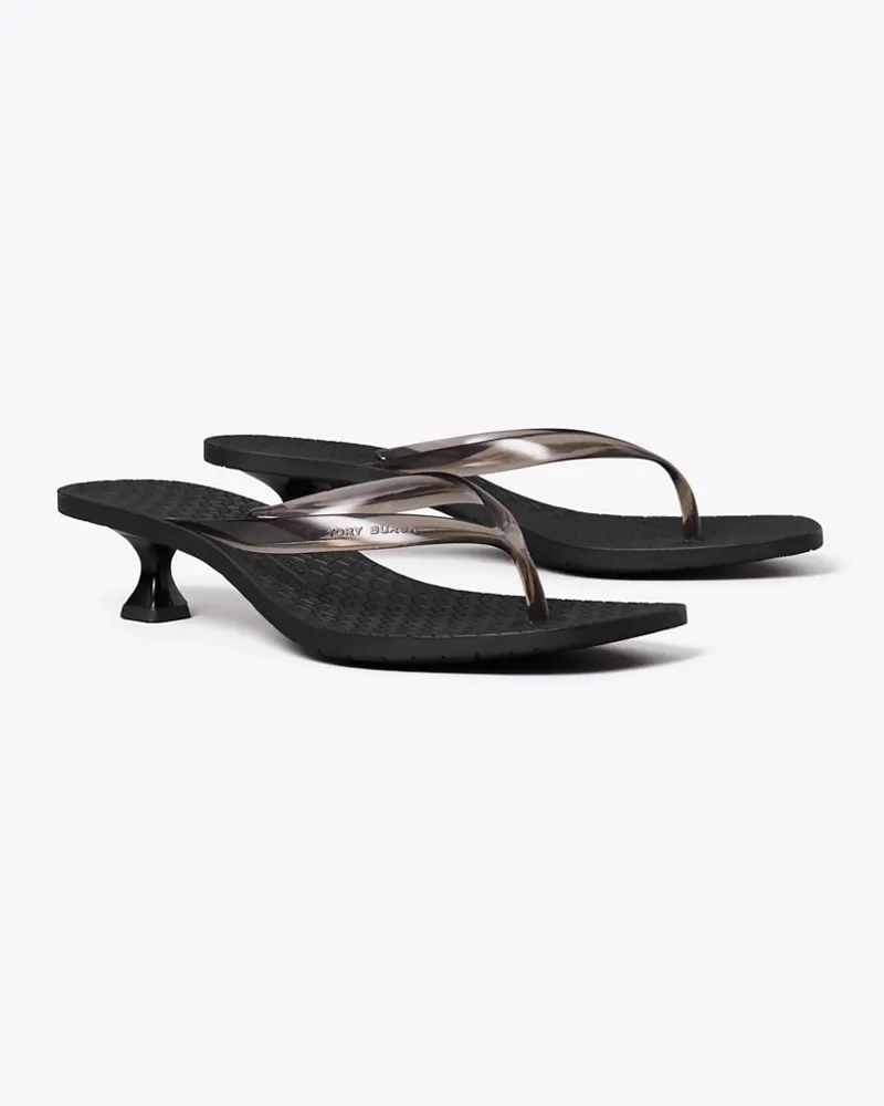 Tory Burch Jelly Flipflop mit Absatz Black
