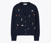 Damen Bestickter Golfcardigan