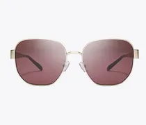 Damen Quadratische Miller Sonnenbrille aus Metall