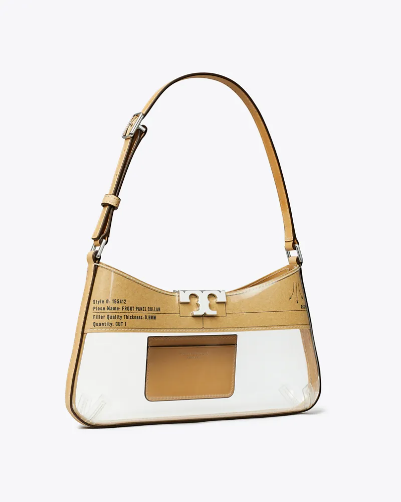 Tory Burch Damen Eleanor Clear Slim Schultertasche Clear