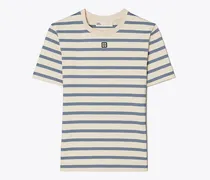 Damen Gestreiftes Baumwoll-T-Shirt