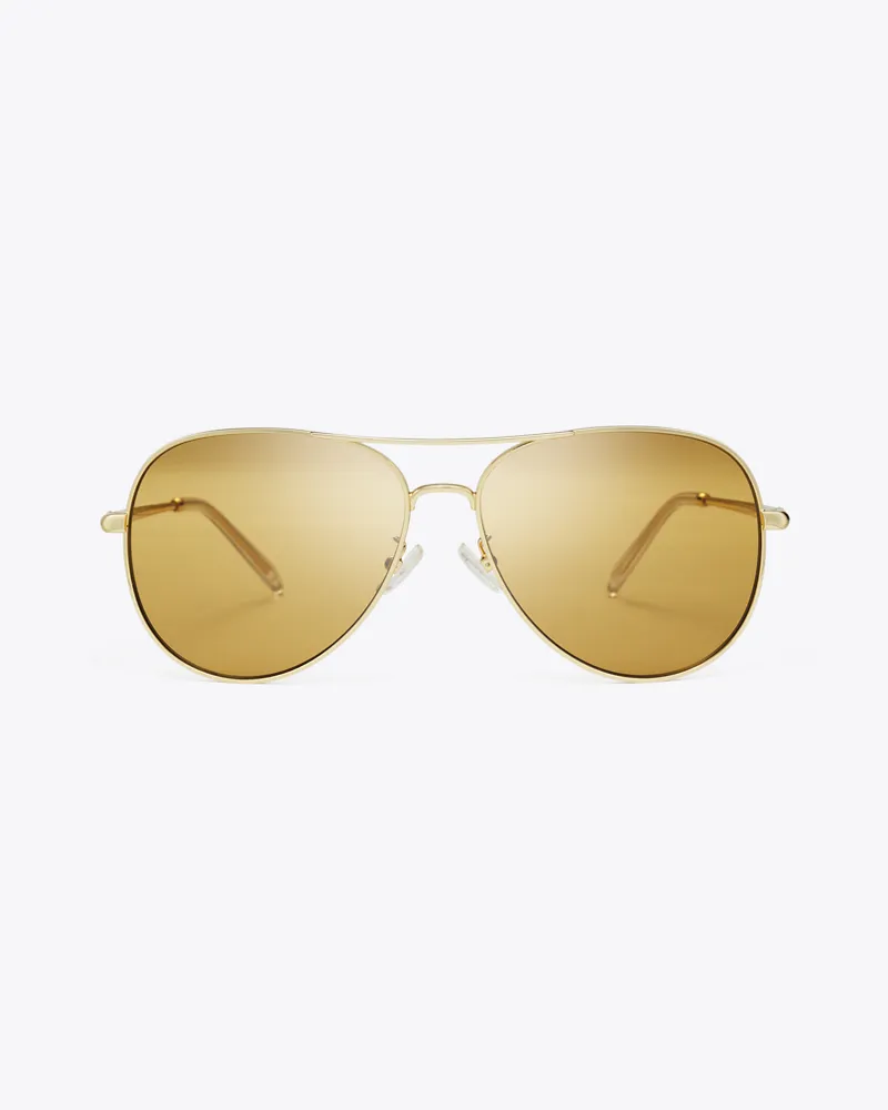 Tory Burch Damen Eleanor Pilot Sunglasses Gold