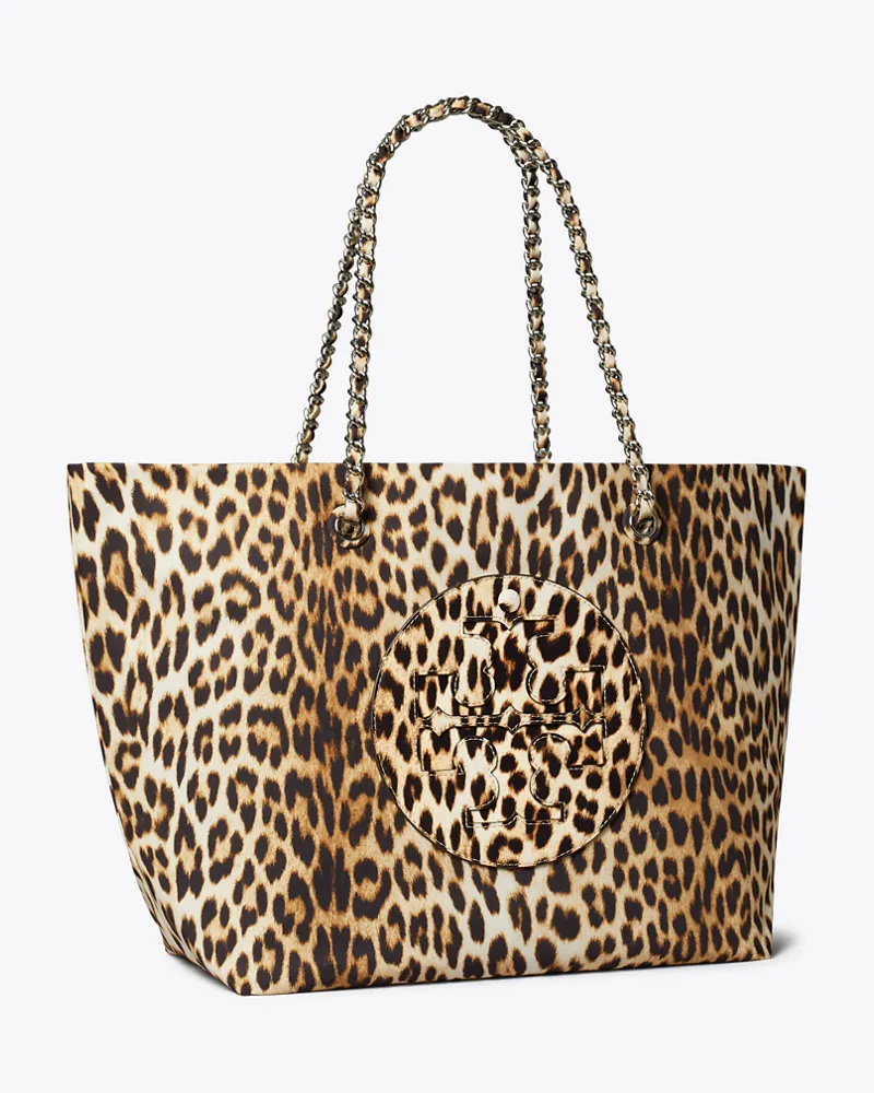 Tory Burch Damen Bedruckte Ella Tote Bag mit Kette Multi
