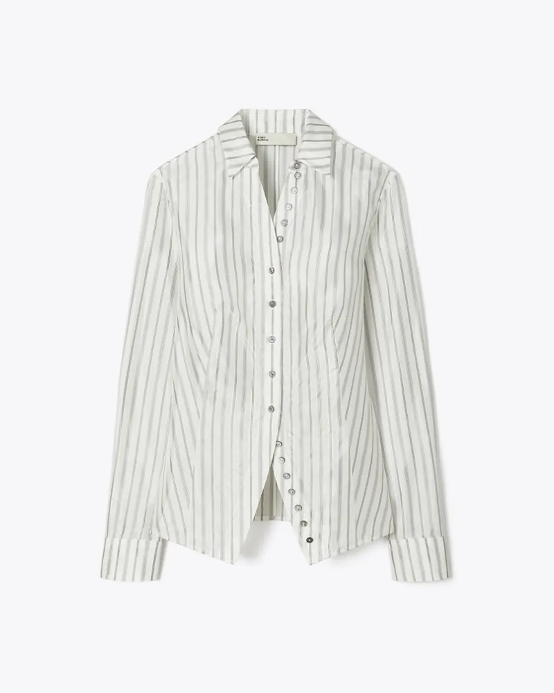 Tory Burch Damen Tailliertes Hemd White
