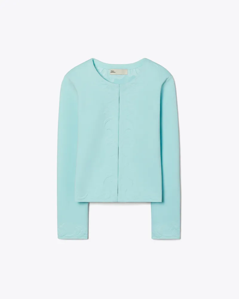 Tory Burch Damen Geprägter Kendra Cardigan Atoll