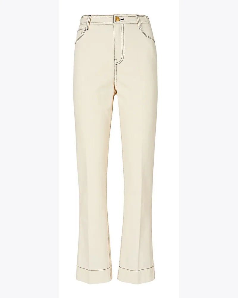 Tory Burch Verkürzte Denim-Jeans Natural