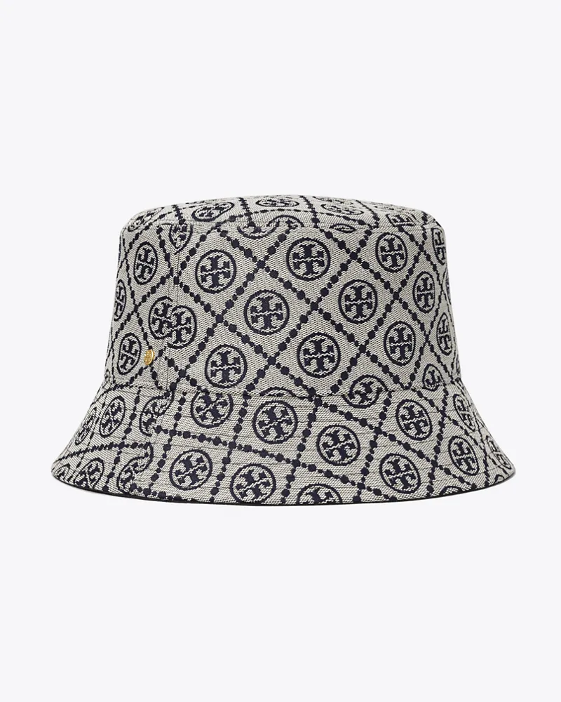 Tory Burch Damen Fischerhut aus Jacquard mit kurzer Krempe und T-Monogramm in Blau Tory