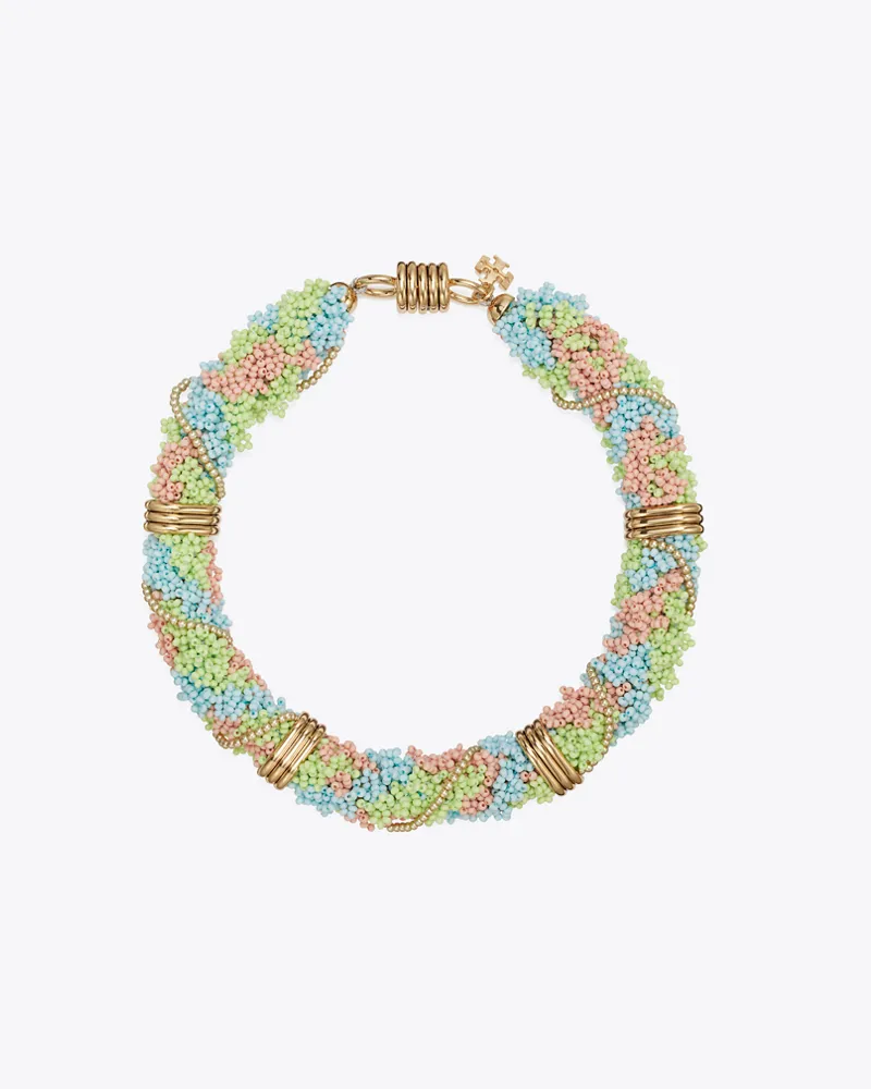 Tory Burch Damen Beaded Short Necklace Multi