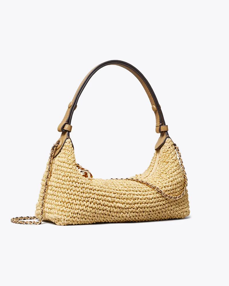 Tory Burch Damen Gehäkelte Fleming Pochette Natural