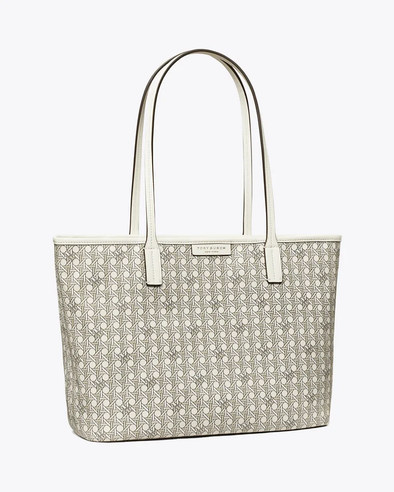 Tory Burch Damen Kleine Ever-Ready Tote Bag mit Reißverschluss in Weiß New