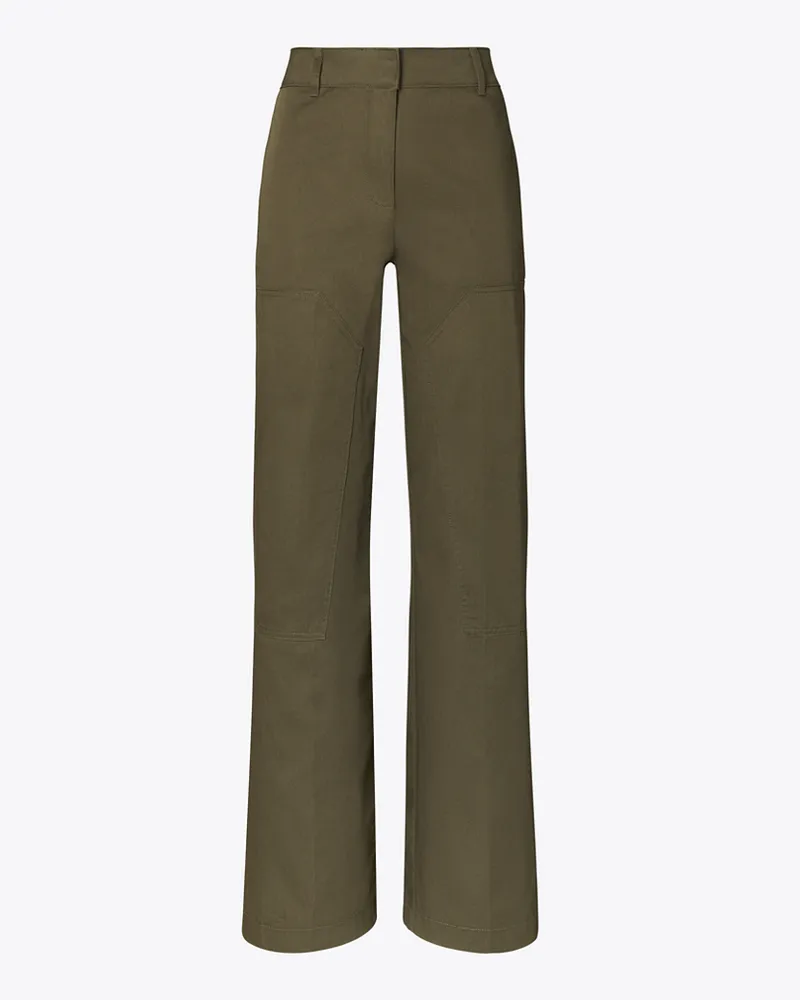 Tory Burch Damen Cargohose aus Baumwolle Olive