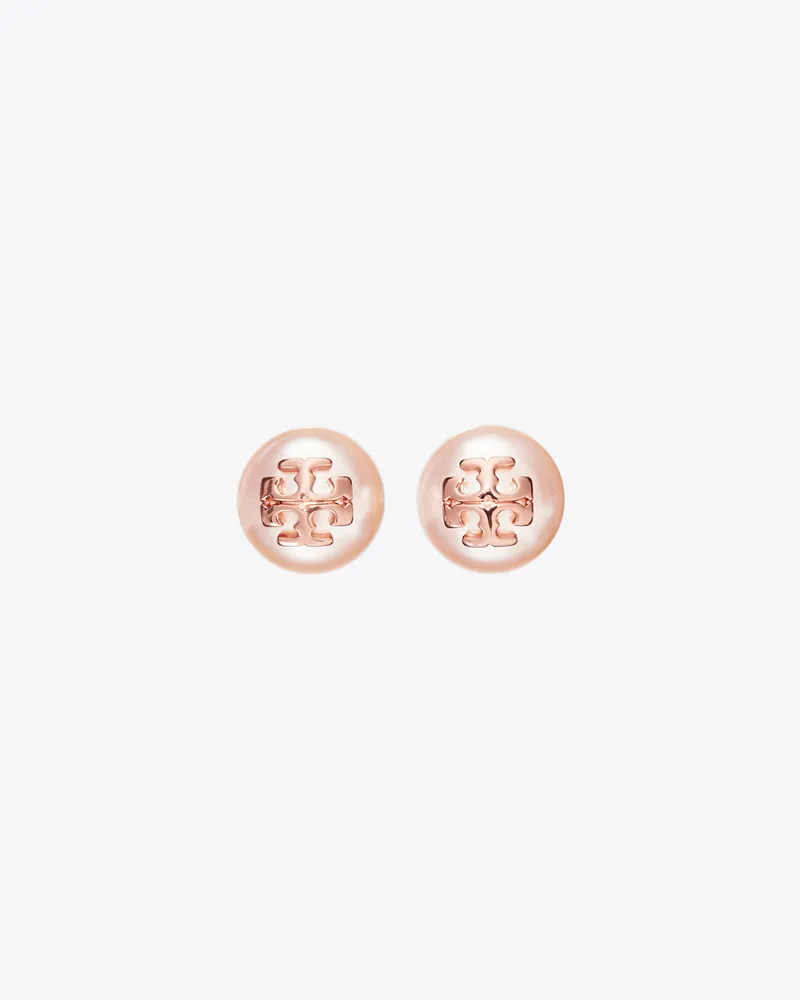 Tory Burch Damen Moondance Perlen-Ohrstecker Rose