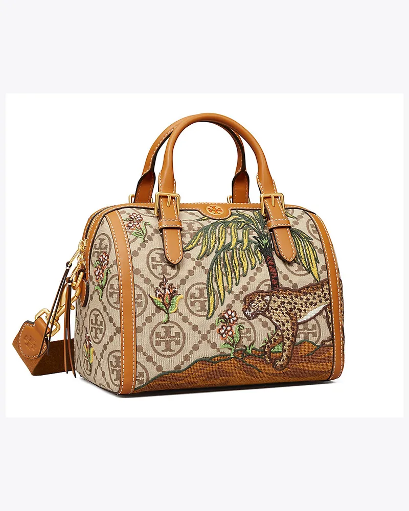 Tory Burch Bestickte Barrel Bag Aus Jacquard Mit T-Monogramm 