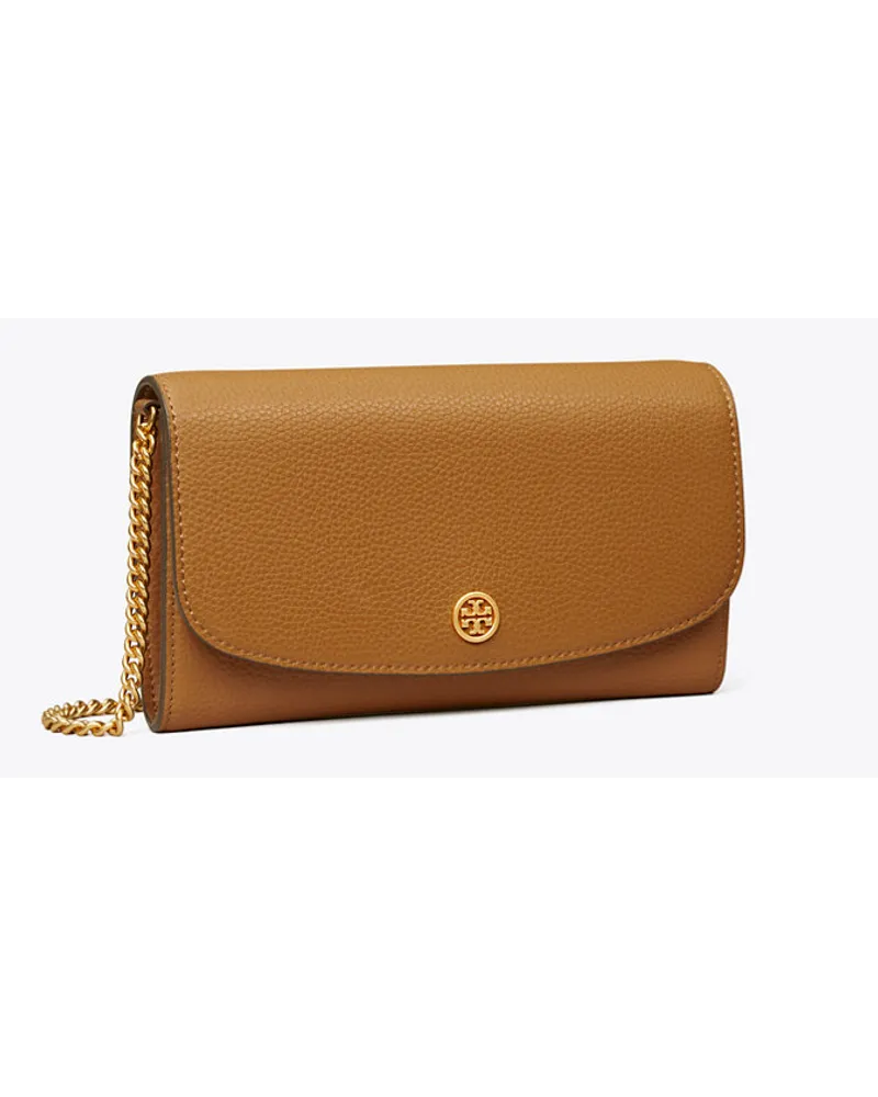 Tory Burch Robinson Pebbled Chain Wallet Tiger's