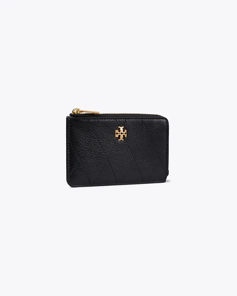 Tory Burch Gestepptes Charlie Kartenetui mit Reißverschluss Black