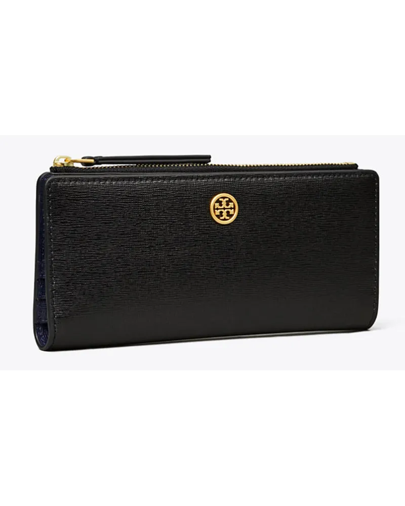 Tory Burch Robinson Zip Slim Wallet Black