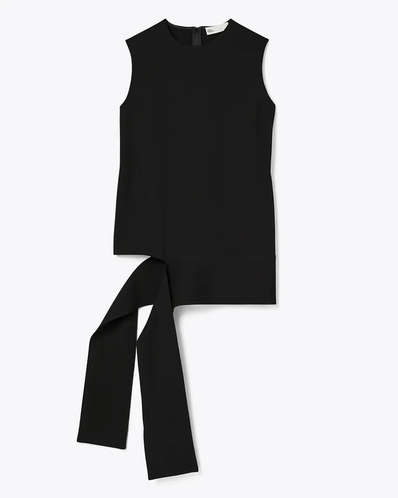Tory Burch Damen Crepe Wrap Top Black