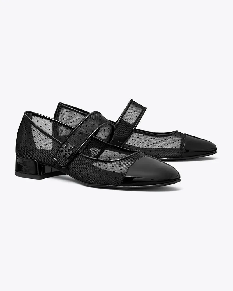 Tory Burch Damen Mary Jane Flat mit Zehenkappe und Absatz Nero
