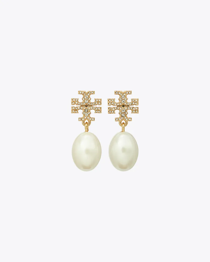 Tory Burch Moondance Pearl and Pavé Drop Earring Tory