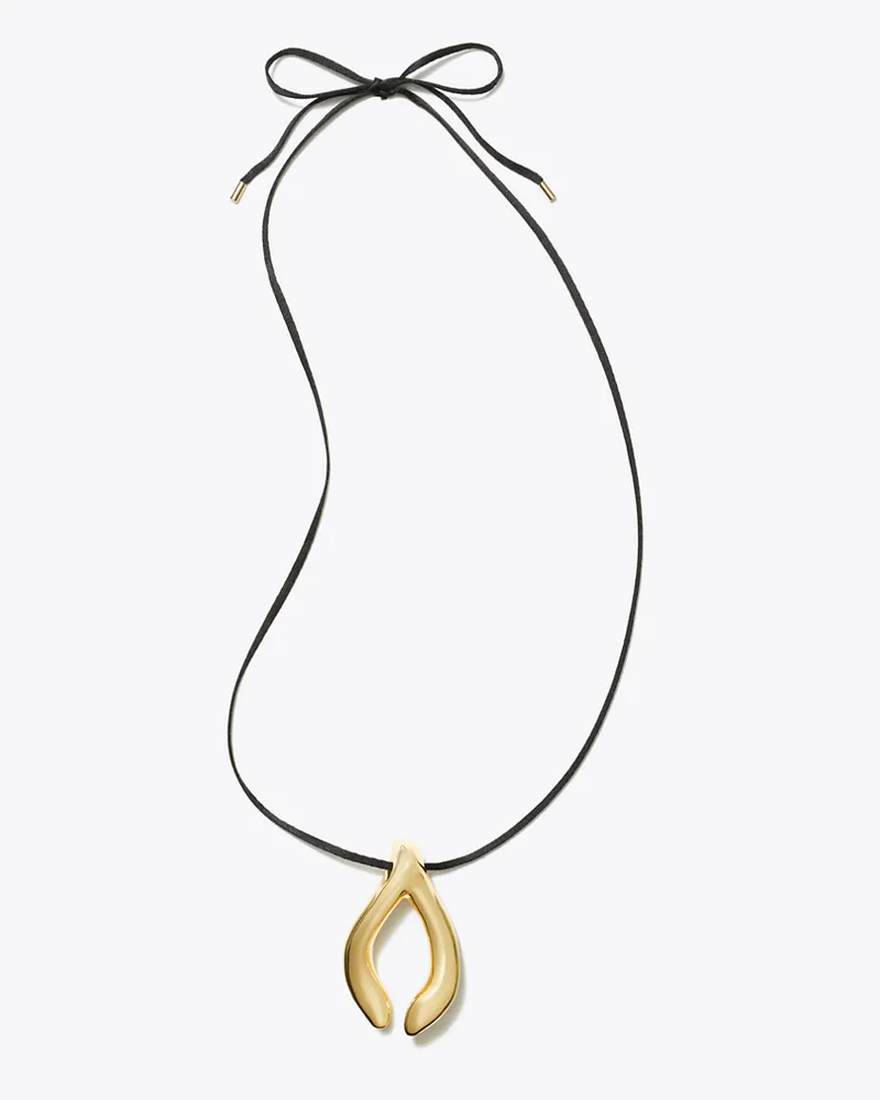 Tory Burch Damen Wishbone Anhänger Light