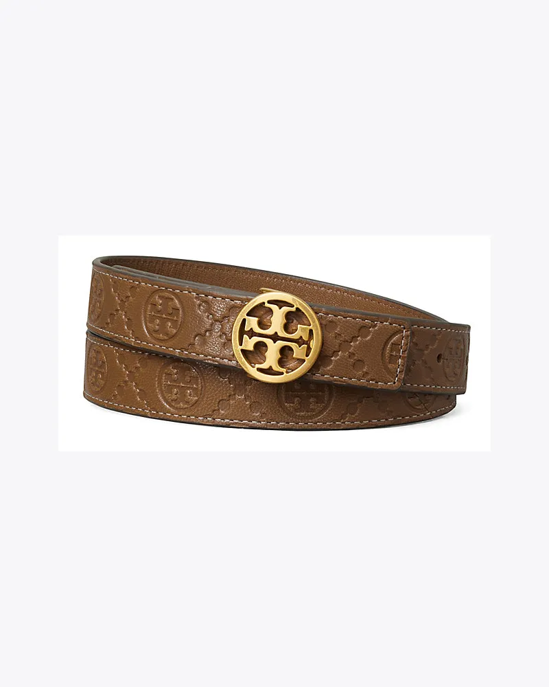 Tory Burch Ledergürtel Mit T-Monogramm Moose