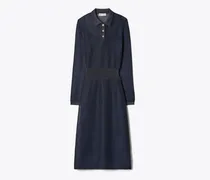 Damen Polokleid in Metallic-Optik