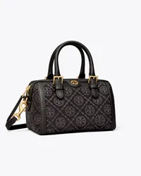 Tory Burch Petite T Monogram Barrel Bag Black