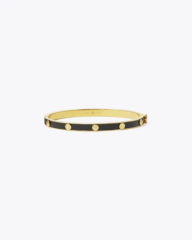 Tory Burch Damen Miller Scharnierarmreif mit Emaille und Nieten, 5 mm Tory