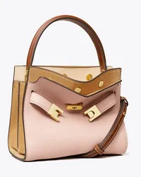 Tory Burch Petite Lee Radziwill Pebbled Double Bag Pink