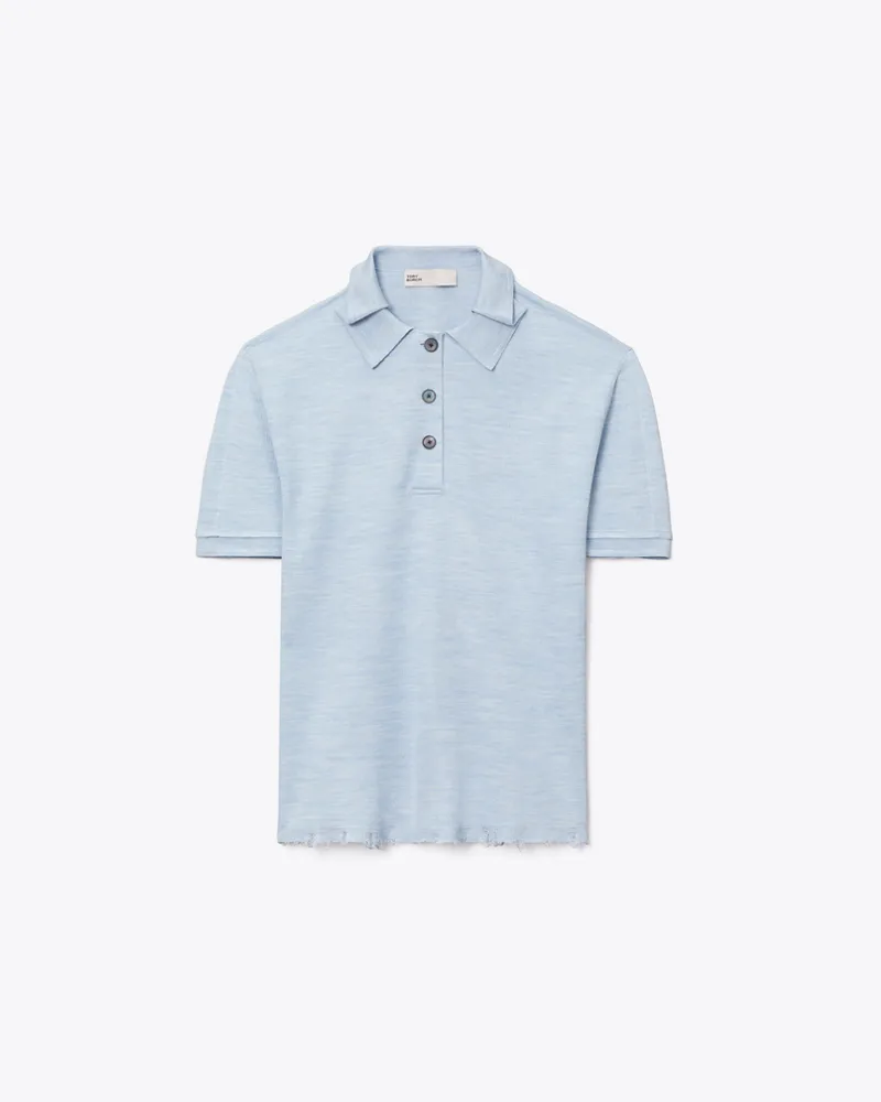 Tory Burch Damen Oversized Silk Polo Light