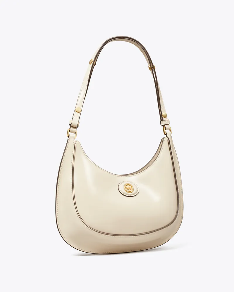 Tory Burch Damen Wandelbare sichelförmige Robinson Tasche aus Spazzolatoleder Shea