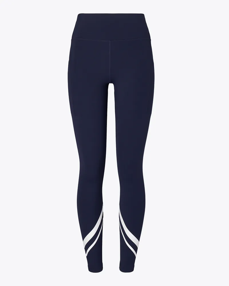Tory Burch Chevron-Leggings mit Seitentasche Tory