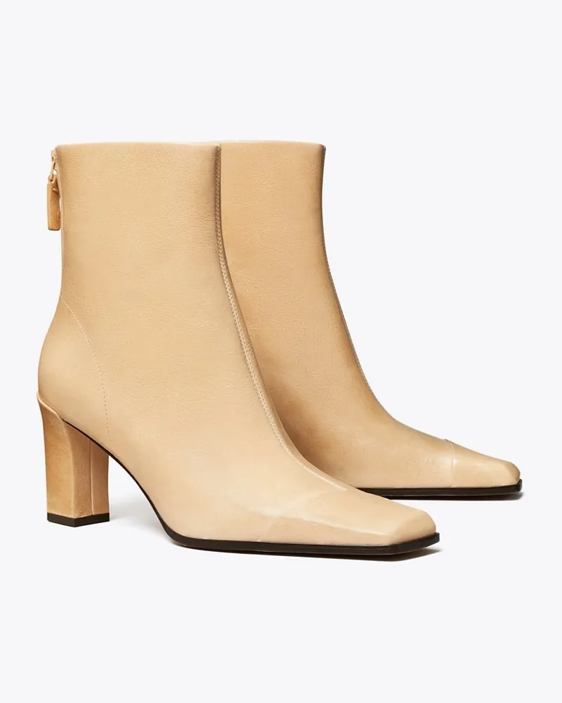 Tory Burch Asymmetrische Stiefelette mit Zehenkappe Sand