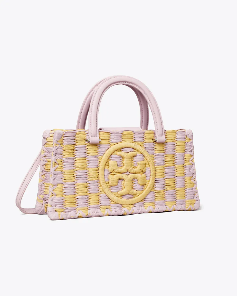 Tory Burch Damen Ella Hand-Crocheted East-West Tote Pale