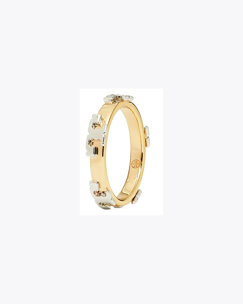 Tory Burch Stapelring Aus Metall Mit Serifen-T 