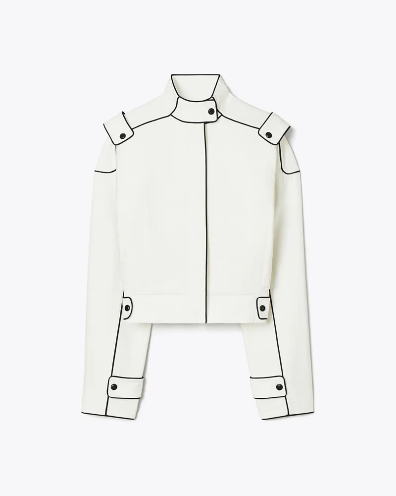 Tory Burch Damen Bomberjacke aus Baumwolle Marshmallow