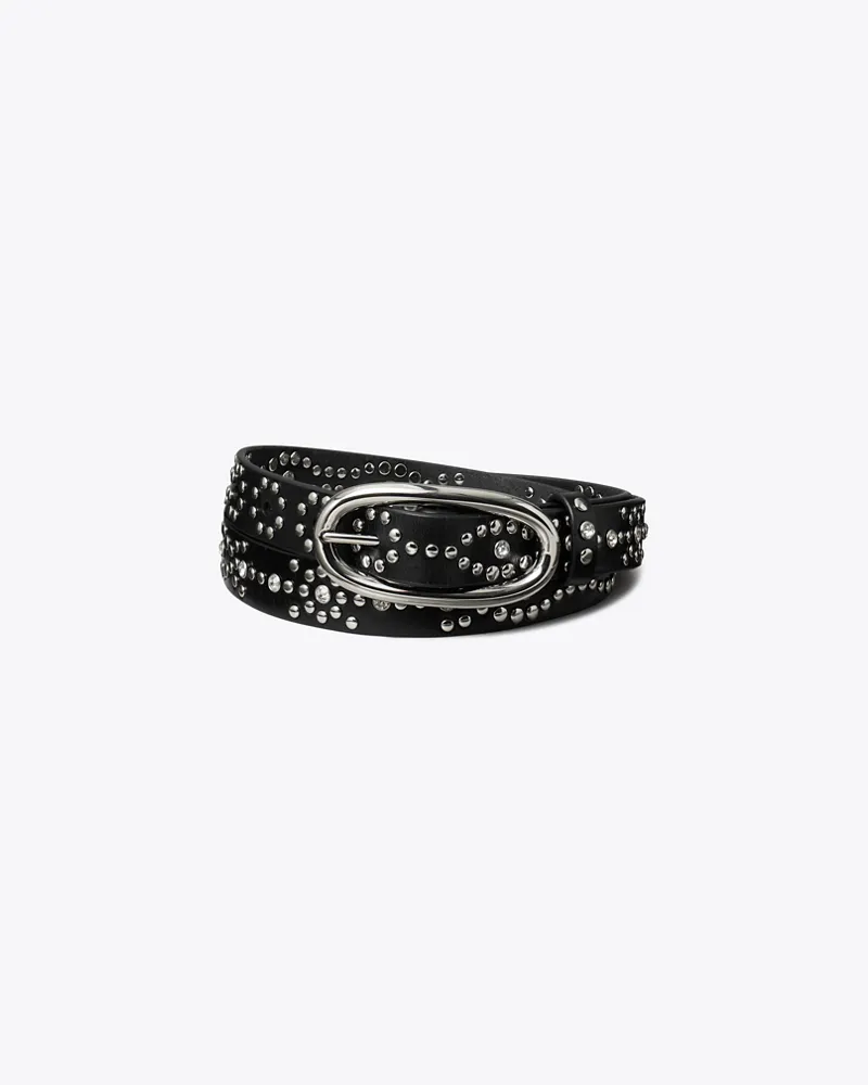 Tory Burch Nietengürtel mit Piercingdetail Black