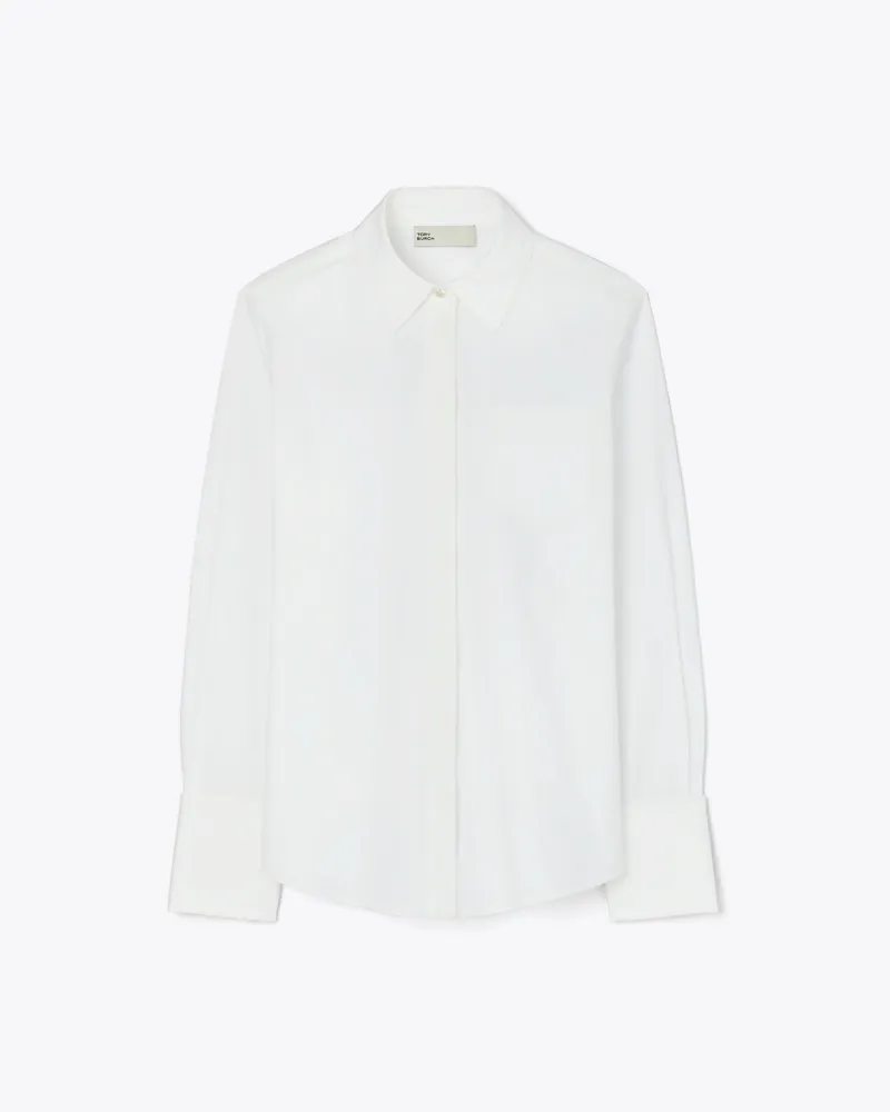 Tory Burch Damen Baumwollhemd White