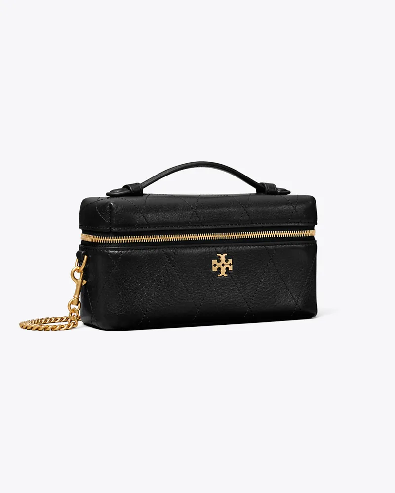 Tory Burch Damen Gesteppte Charlie Kosmetiktasche Black