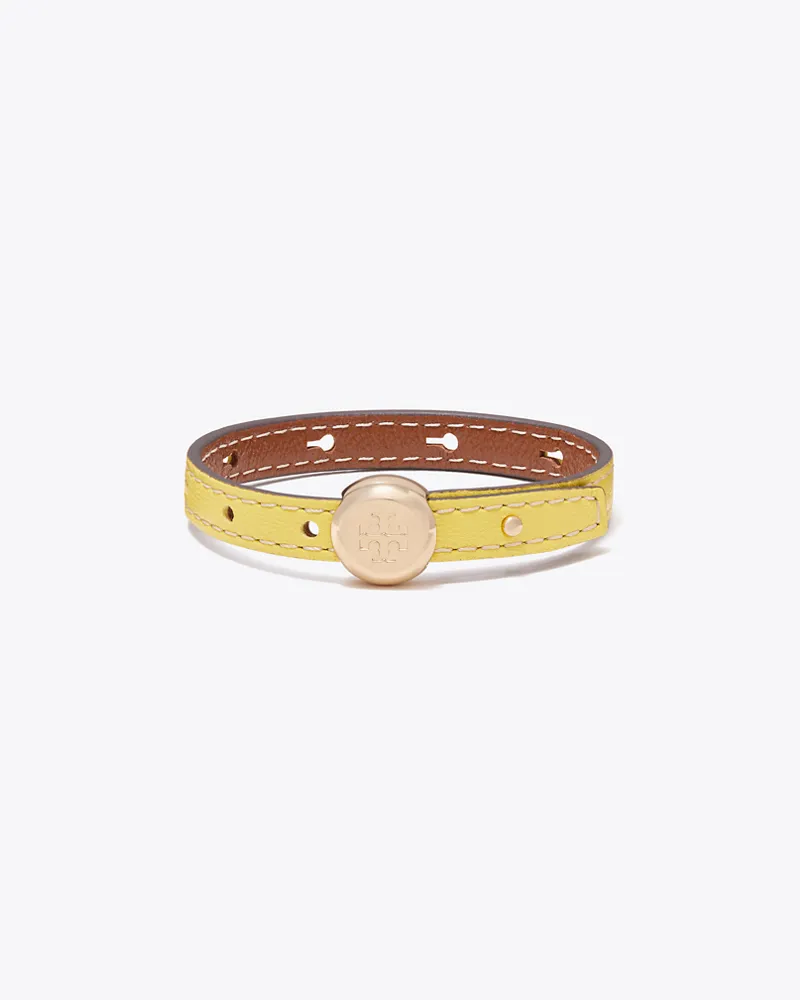 Tory Burch Icon Lederarmband Light