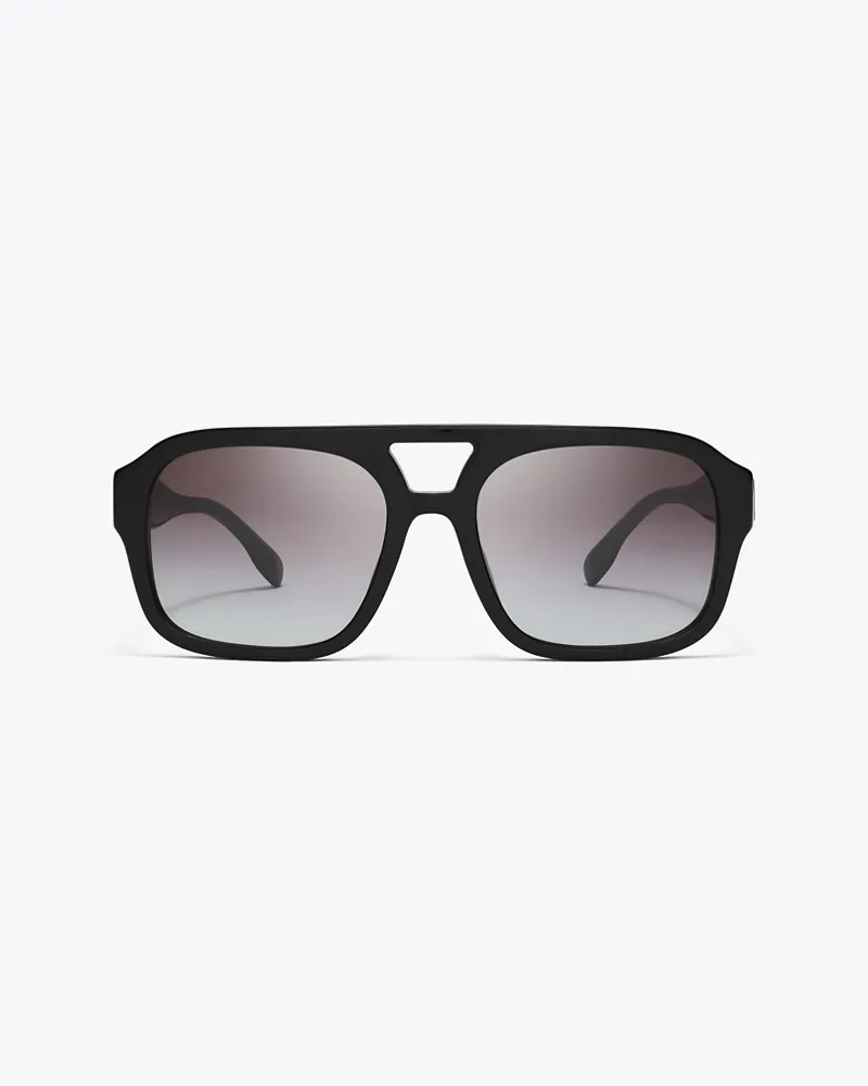 Tory Burch Damen Miller Navigator Sonnenbrille Black