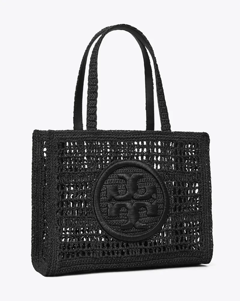 Tory Burch Damen Kleine, handgehäkelte Ella Tote Bag Black